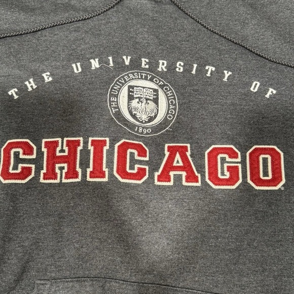 The University Of Chicago Dark Gray Champion Hoodie Pullover Men Size Medium - Picture 4 of 11